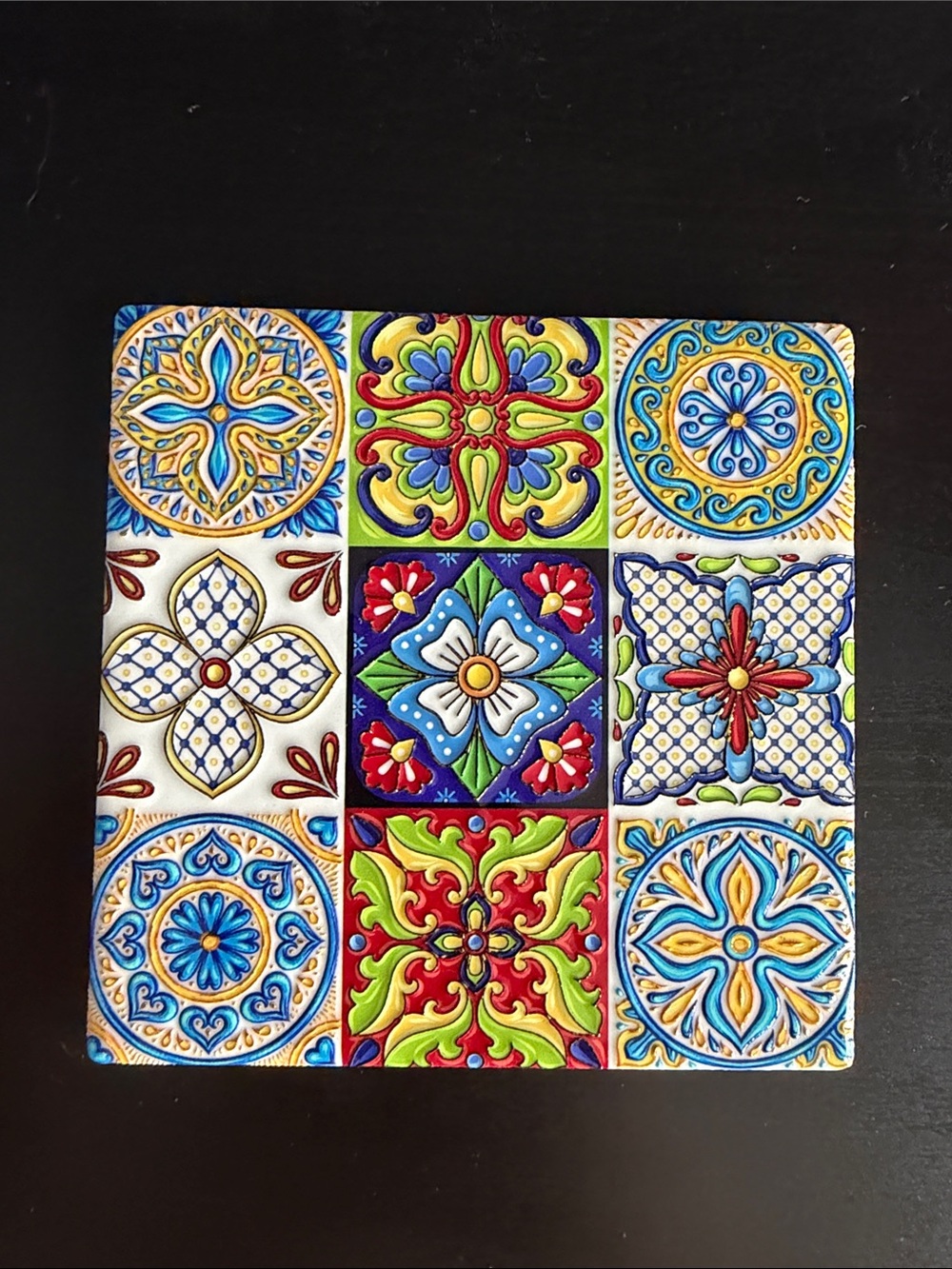Colorful Ceramic Tile Coaster